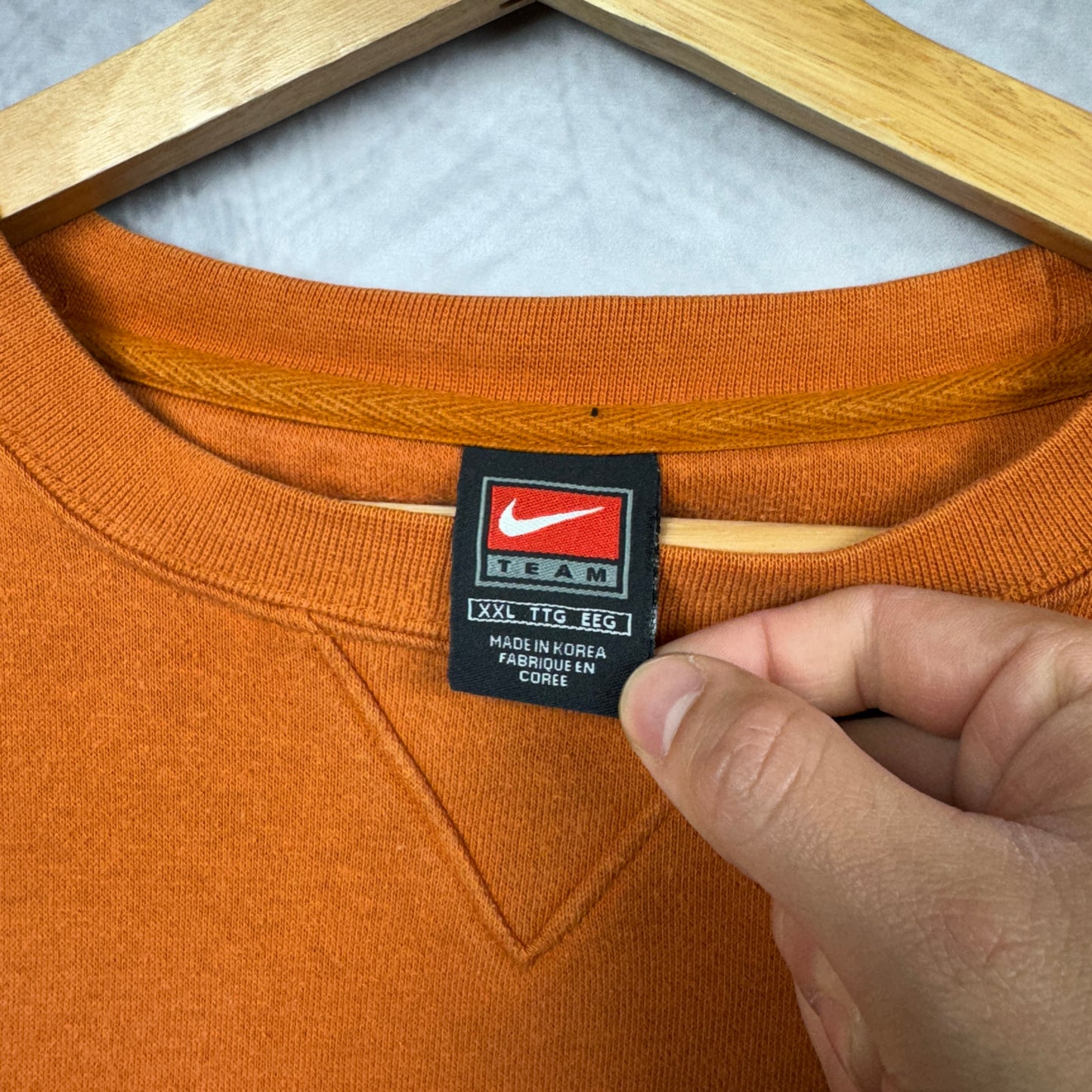 00s Orange Nike Texas Longhorns Crewneck Sweatshirt 4386
