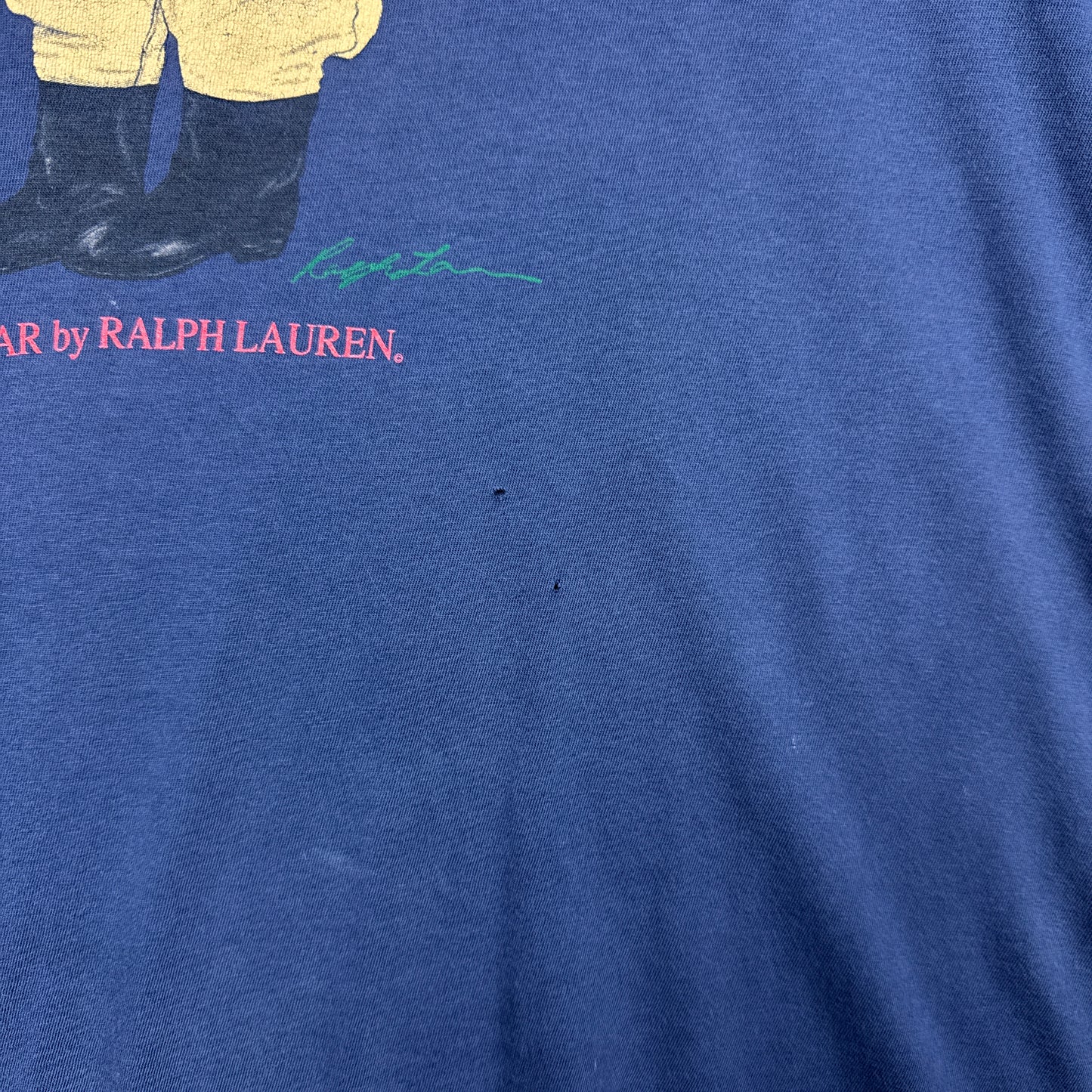 90s Navy Blue Polo Bear Shirt 3593