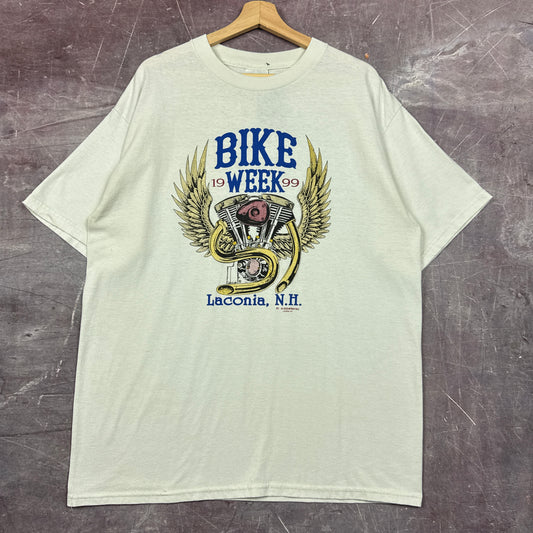 1999 White Laconia Bike Week Shirt 3136