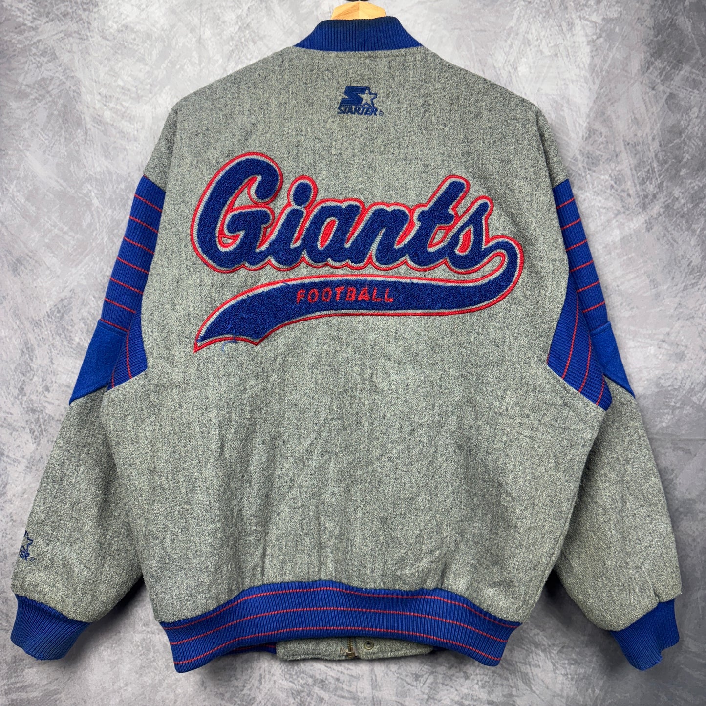 90s Grey New York Giants Wool Starter Jacket 4059