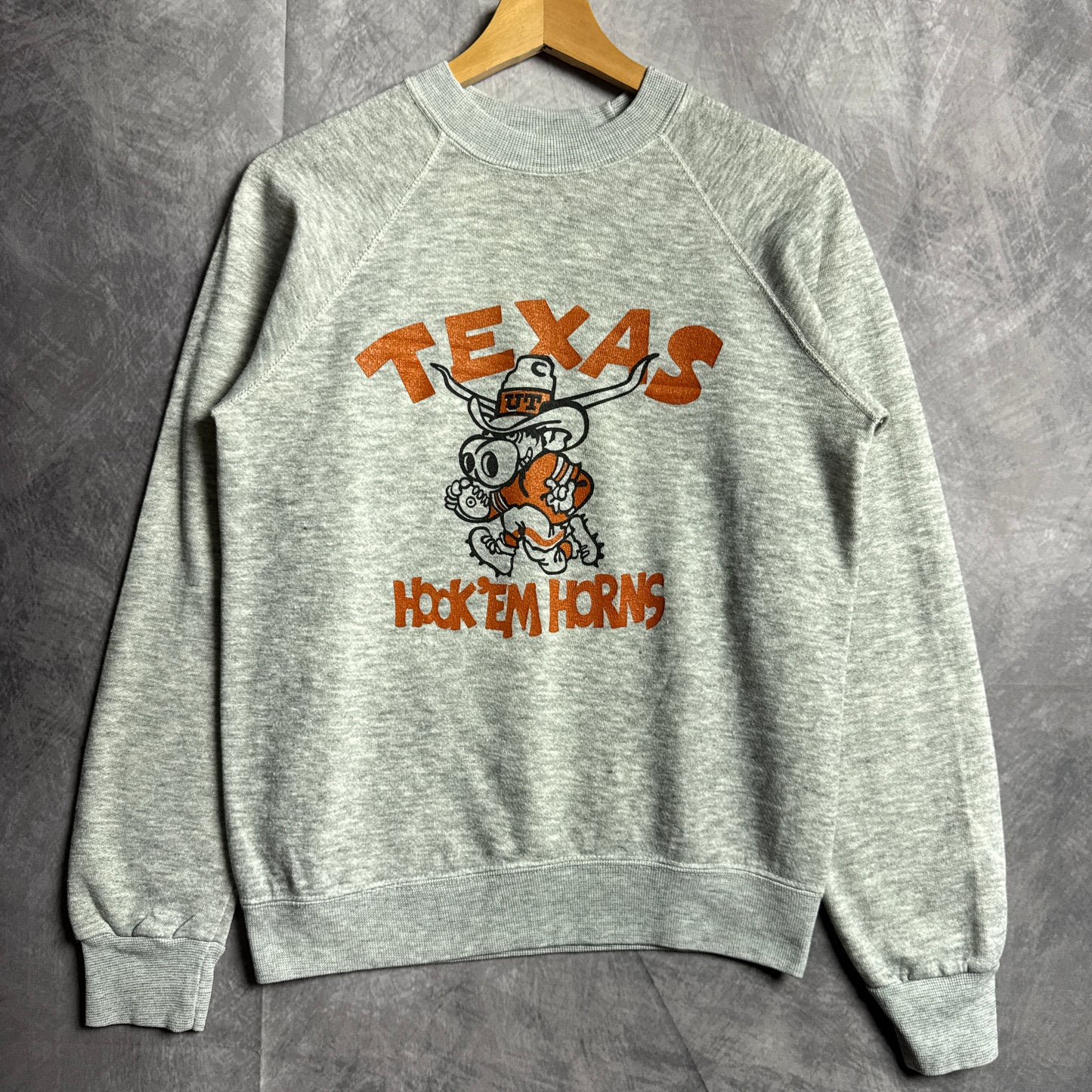 80s Grey Texas Longhorns Crewneck Sweatshirt 4440