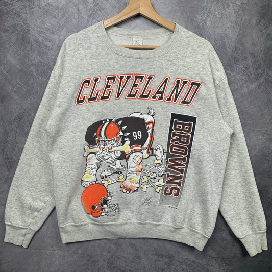 1998 Grey Cleveland Browns Crewneck Sweatshirt 4109