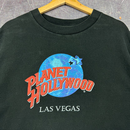 90s Black Planet Hollywood Las Vegas Graphic Shirt XXL 0903