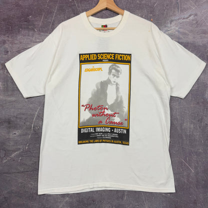 90s White Photon Without A Cause Austin Texas Promo Graphic Shirt L 1030