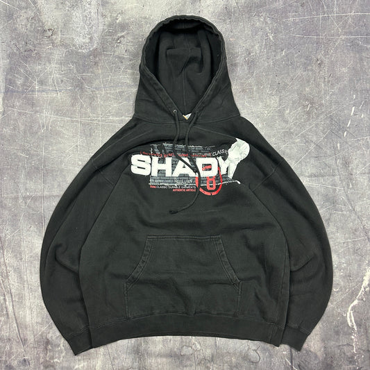 Early 00s Black Shady Brand Eminem Future Classic Hoodie L AB51