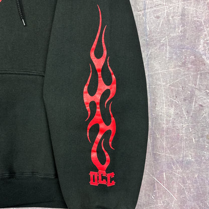 00s Black Orange County Choppers Flame Sleeve Hoodie 3047