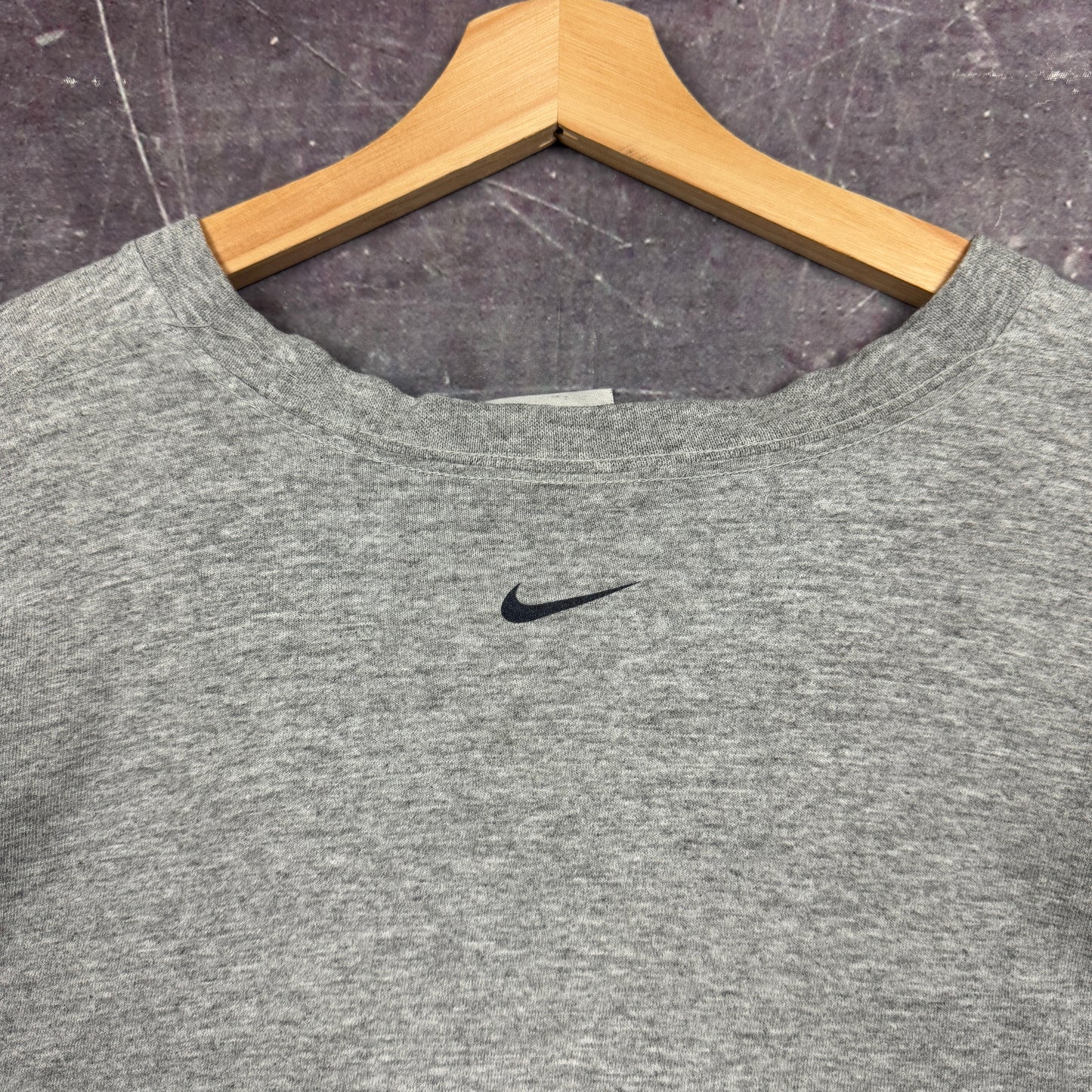 Early 00s Light Gray Nike Essential Logo Graphic Shirt XL 1079