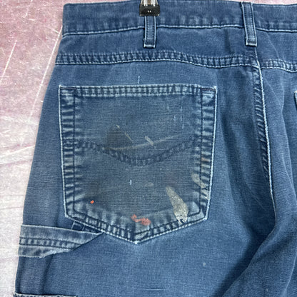 90s Navy Blue Carhartt Baggy Carpenter Work Shorts 30x10 BA83