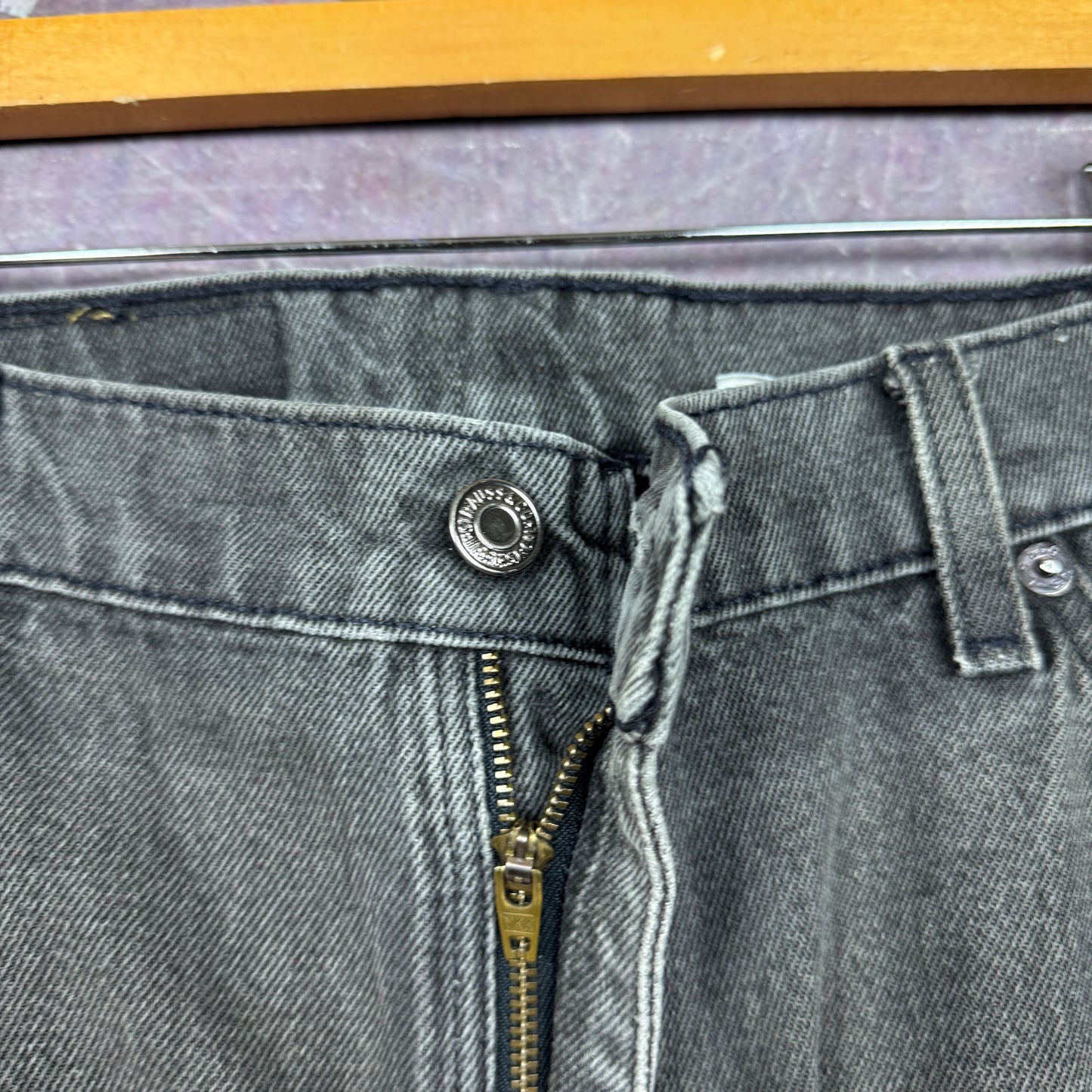 90s Faded Black Levi's 550 Orange Tab Denim Jeans 35x32 2231