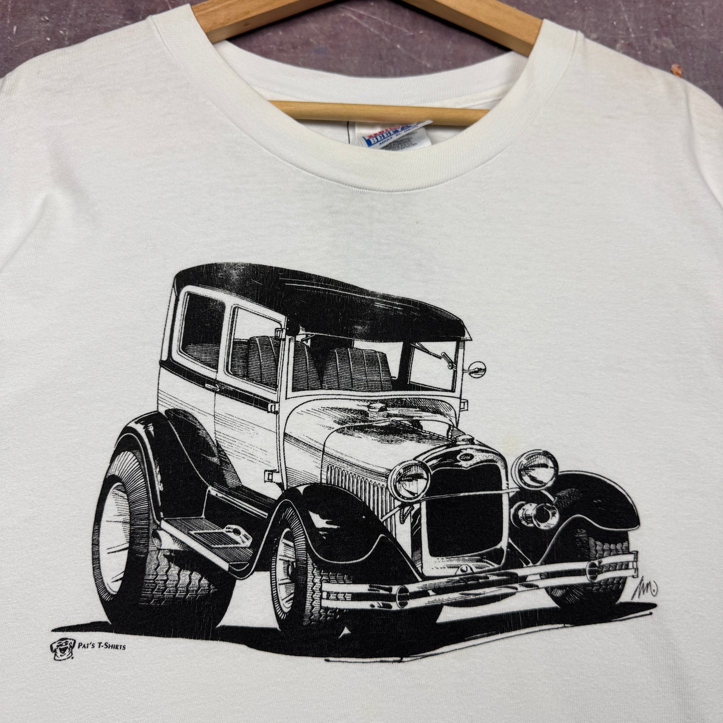 90s White Hot Rod Shirt 3662