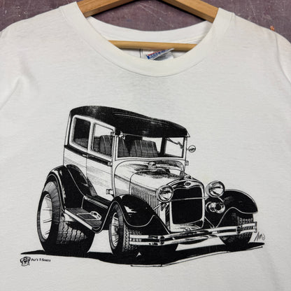 90s White Hot Rod Shirt 3662