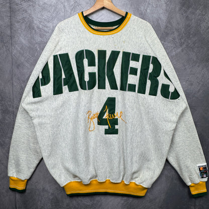 90s Grey Green Bay Packers Crewneck Sweatshirt 4273