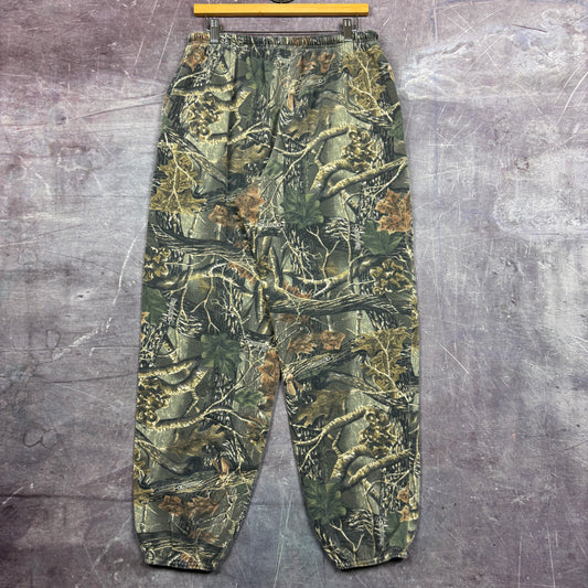 90s RealTree Camo Cabelas Baggy Jogger Sweatpants 31x29.5 2155