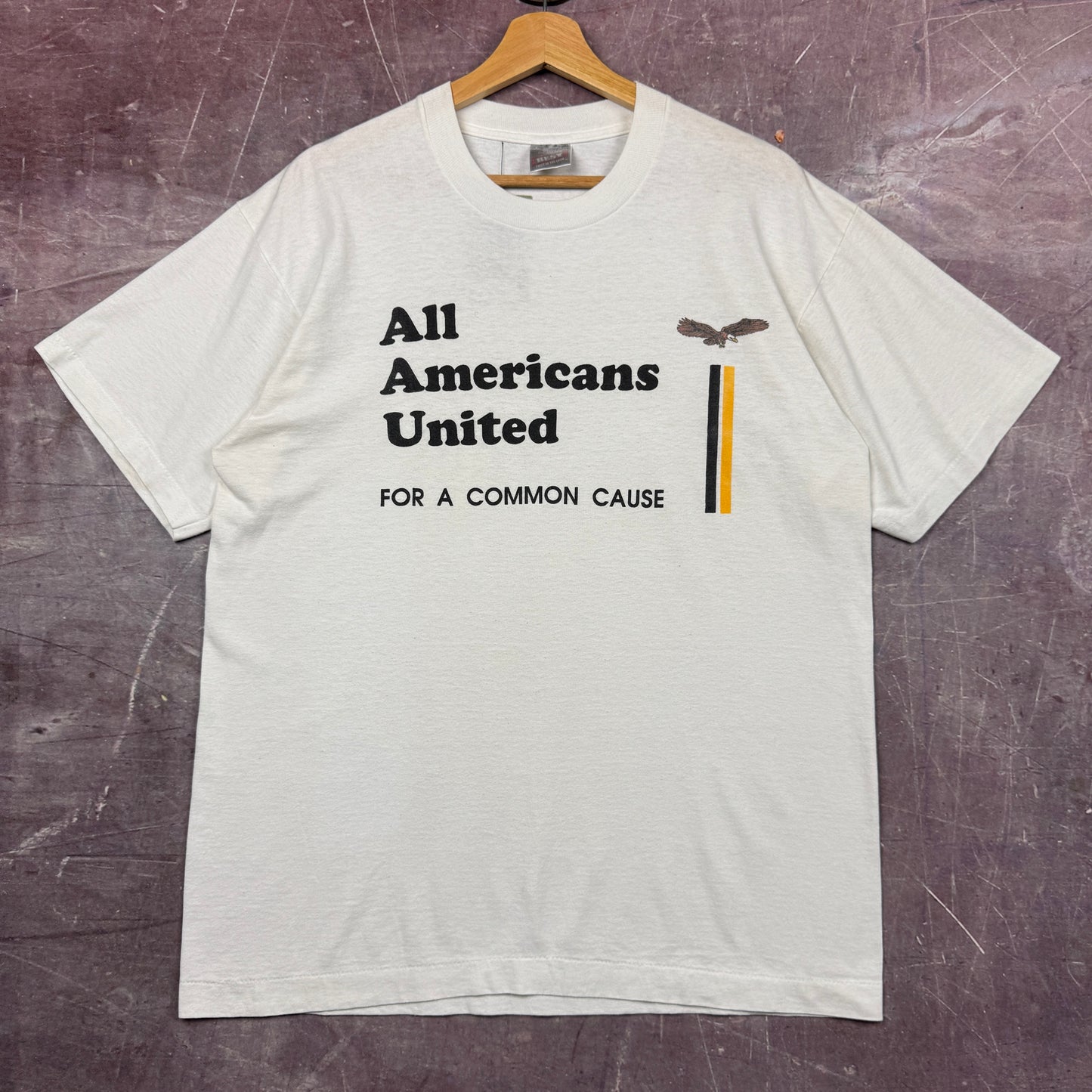 90s White All Americans United Shirt 3644
