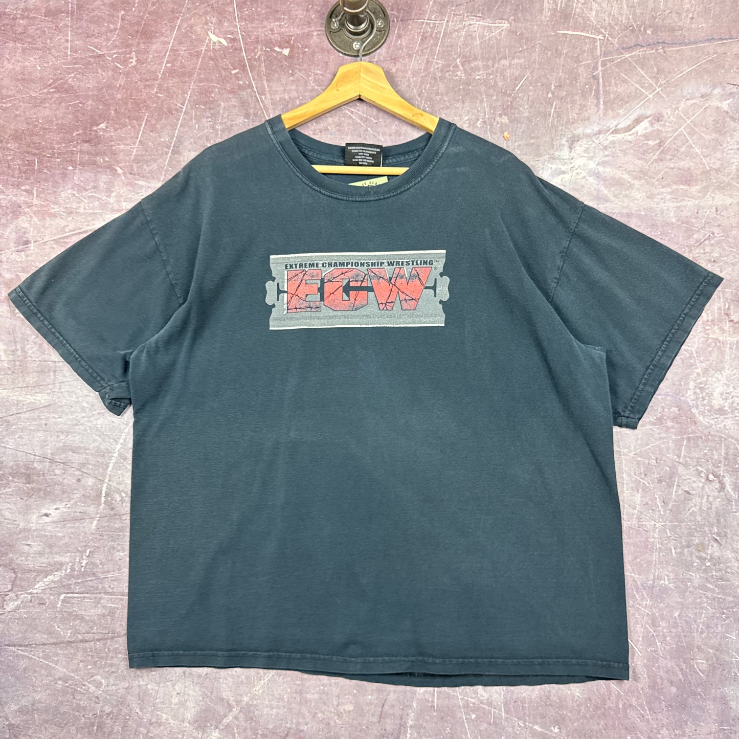 00s Black ECW Wrestling Shirt 3366