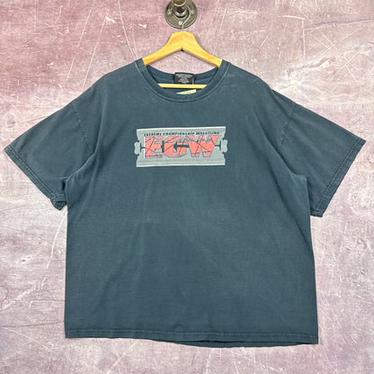 00s Black ECW Wrestling Shirt 3366