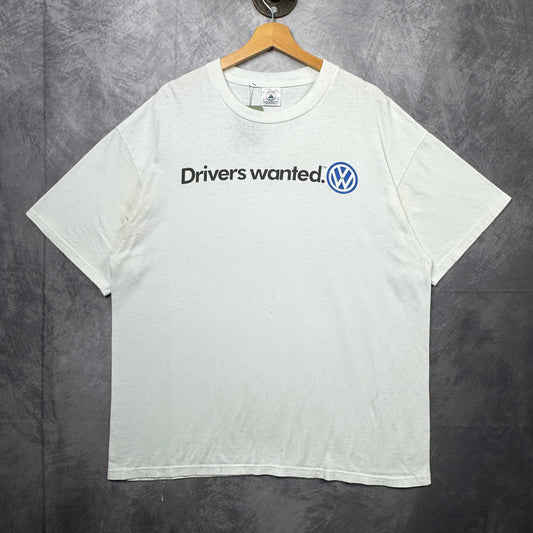 90s White Volkswagen Drivers Wanted Shirt 3924