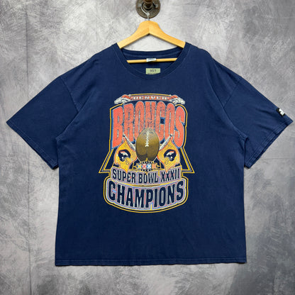 1997 Blue Denver Broncos Super Bowl XXXII Shirt 4218