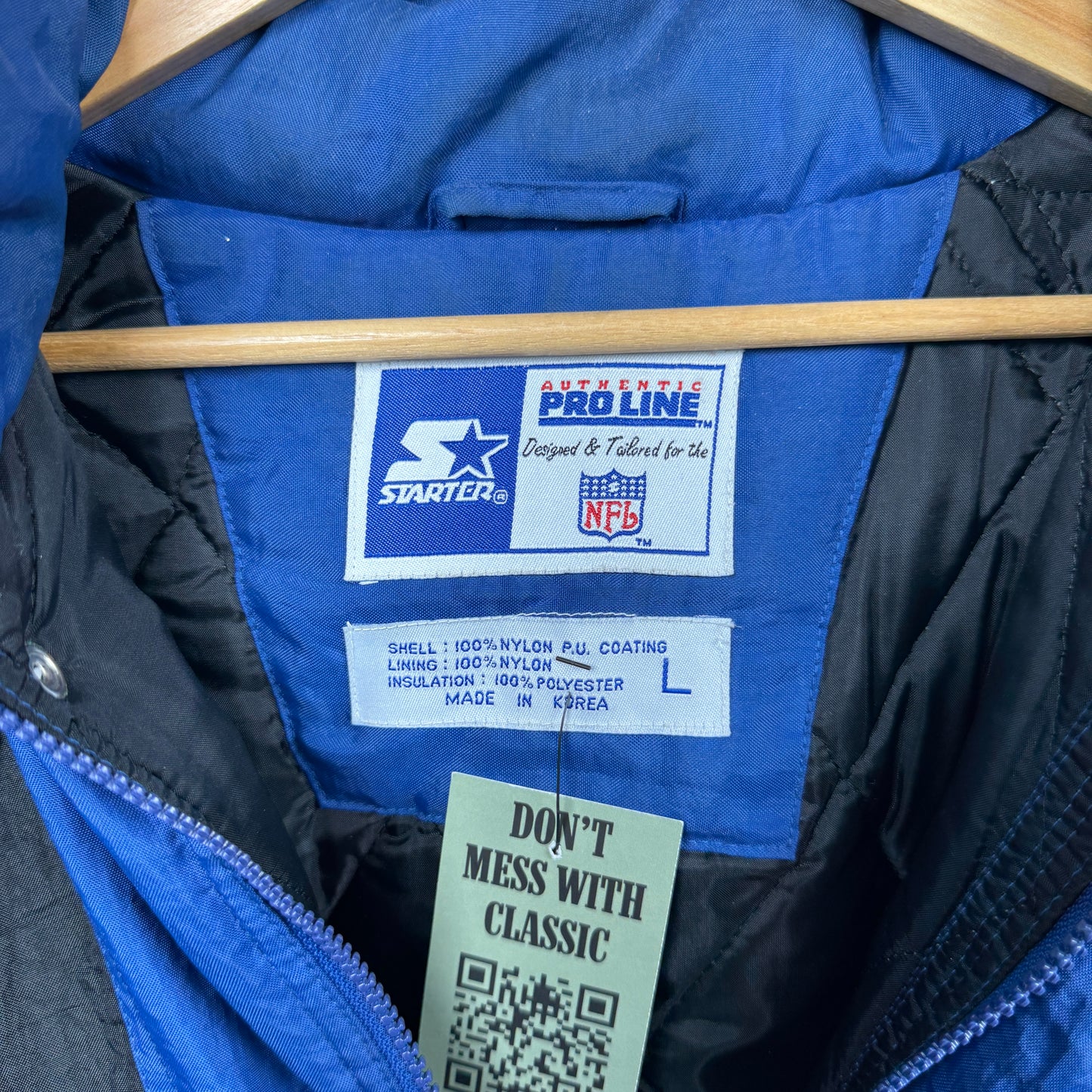 90s Blue Dallas Cowboys Starter Jacket 4086