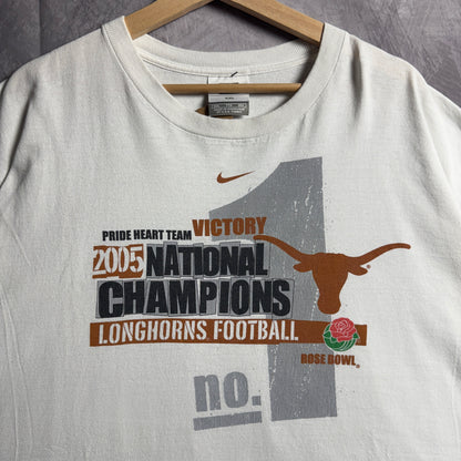 2005 White Texas Longhorns Nike National Champions Shirt 4511