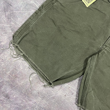 Early 00s Olive Green Baggy Carhartt Carpenter Work Shorts 34x8 AY06