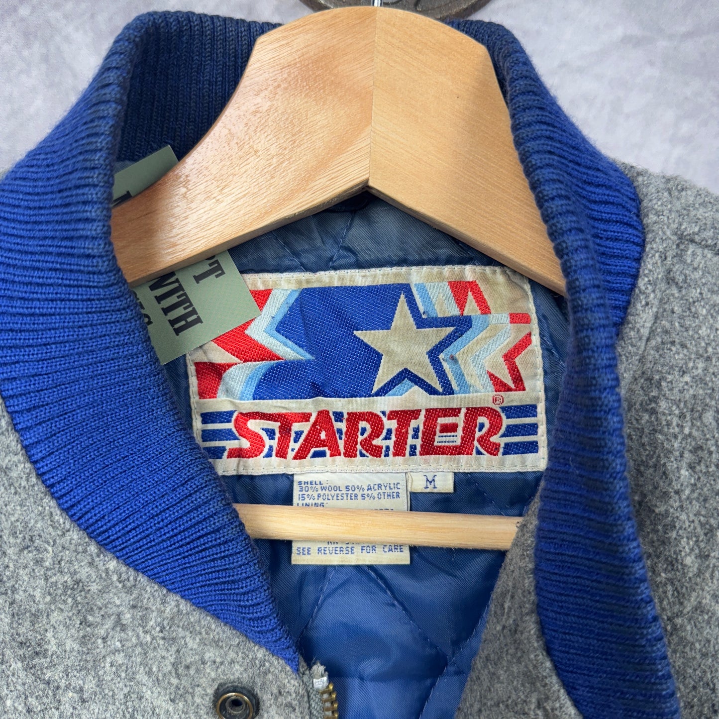 90s Grey New York Giants Wool Starter Jacket 4059