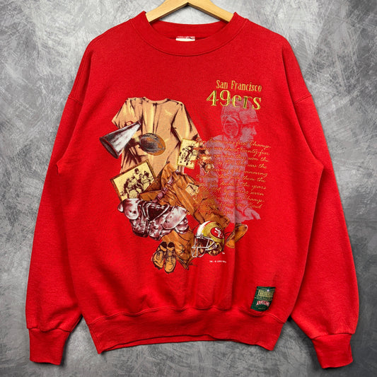 1993 Red San Francisco 49ers Crewneck Sweatshirt 4133