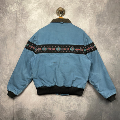 90s Blue Carhartt Aztec Jacket 4056