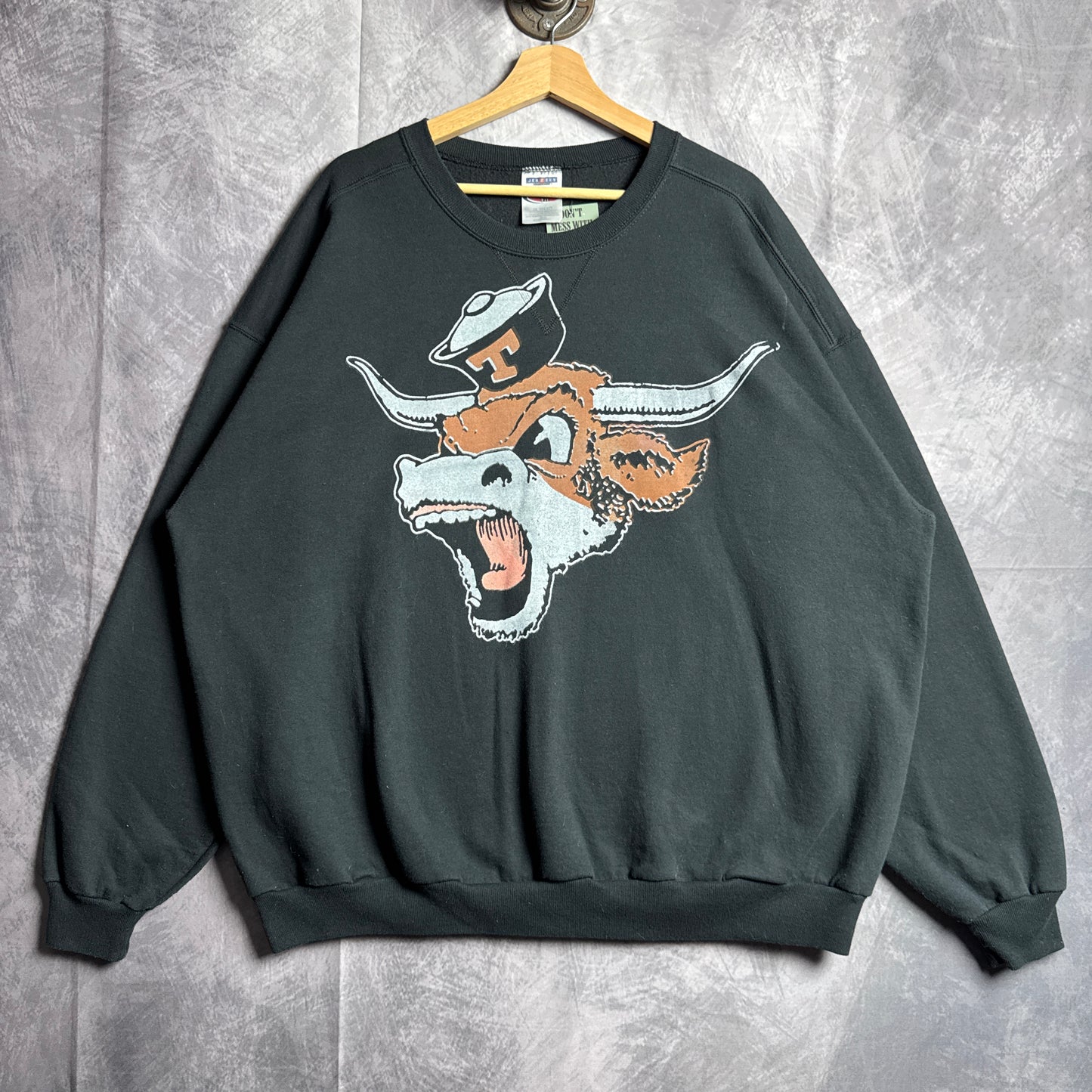 Black Don’t Mess With Classic Texas Longhorns Crewneck Sweatshirt 4398