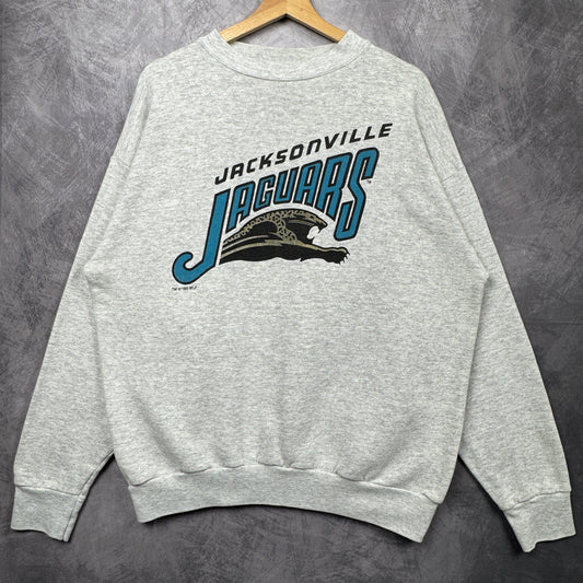 1993 Grey Jacksonville Jaguars Crewneck Sweatshirt 4106
