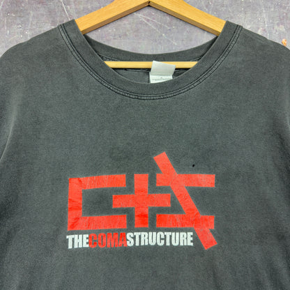 90s Faded Black The Come Structure Graphic Shirt L 1105