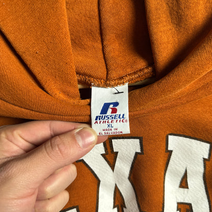 90s Orange Russell Texas Longhorns Hoodie 4428