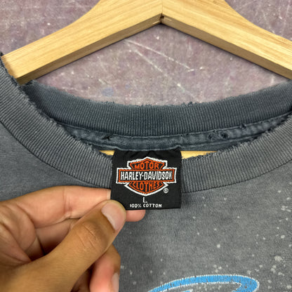 90s Faded Black Harley Davidson Shirt 3214