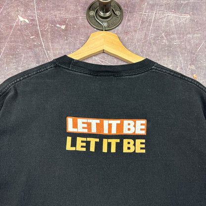 Early 00s Black The Beatles Let It Be Graphic Shirt L 2905