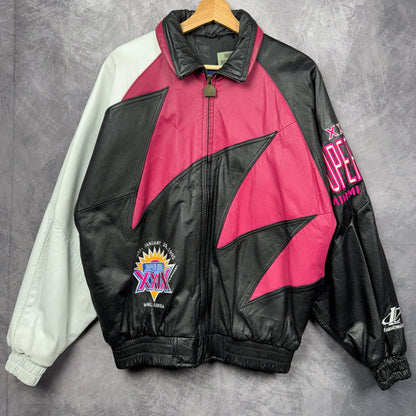 1995 Superbowl XXIX Shark Tooth Leather Jacket 4094