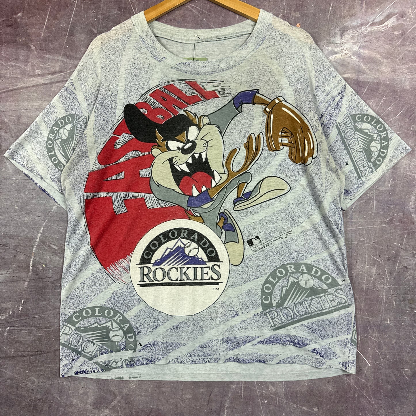 90s Colorado Rockies Looney Tunes Shirt 3315