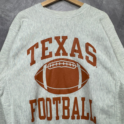 90s Grey Champion Reverse Weave Football Texas Longhorns Crewneck Sweatshirt 4377