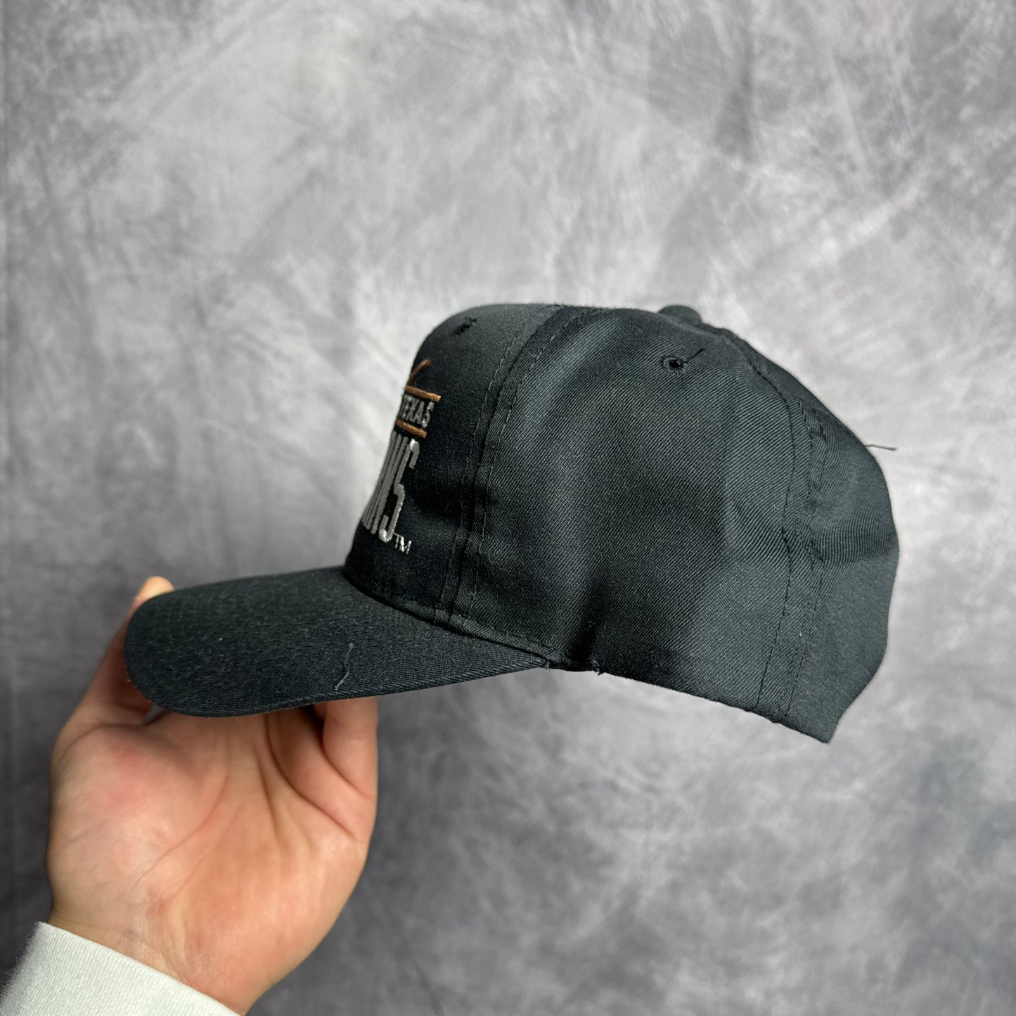 90s Black Texas Longhorns Snapback Hat 4636