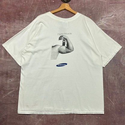 90s White Samsung Digital Muscle Tee 3828