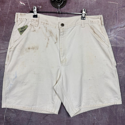 90s White Carhartt Carpenter Shorts 35x8 3514