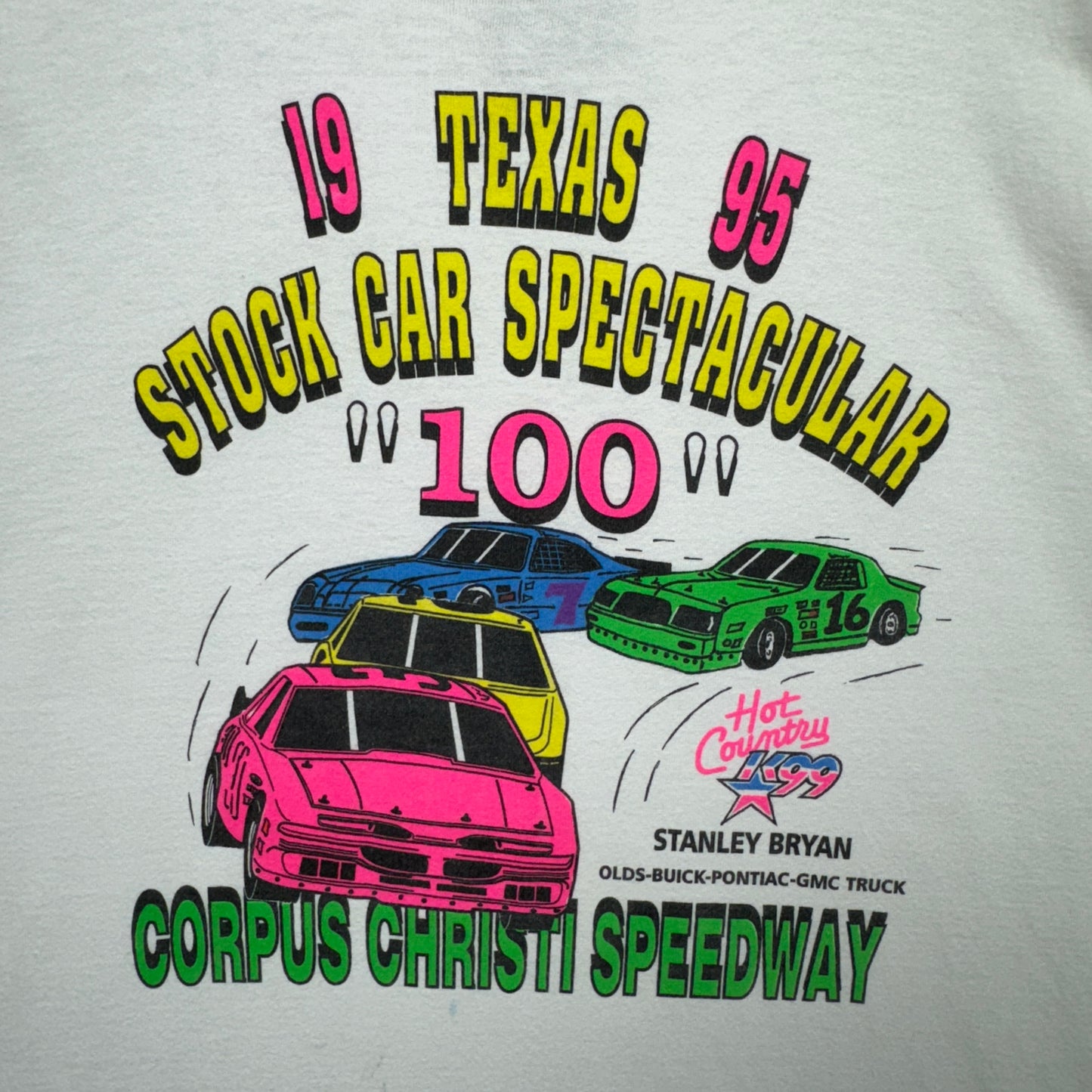 1995 White Corpus Christi Speedway Shirt 3958