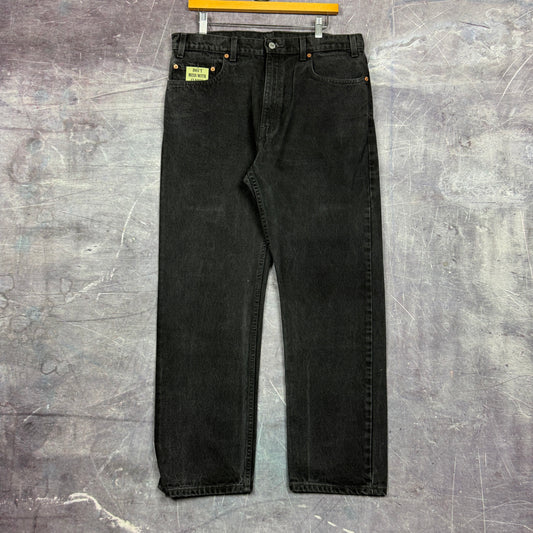 90s Black Levi's 505 Denim Jeans 35x29 0810