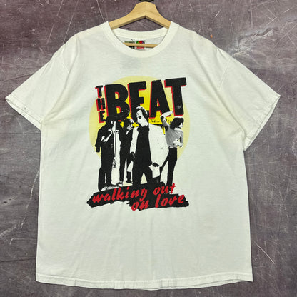 Early 00s White The Beat Walking Out On Love Graphic Shirt L 2927