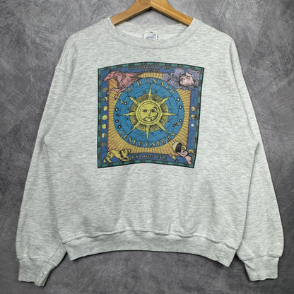 90s Grey Texas Longhorns McDonald Observatory Crewneck Sweatshirt 4371