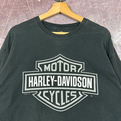 00s Black Harley Davidson Long Sleeve Shirt 3039