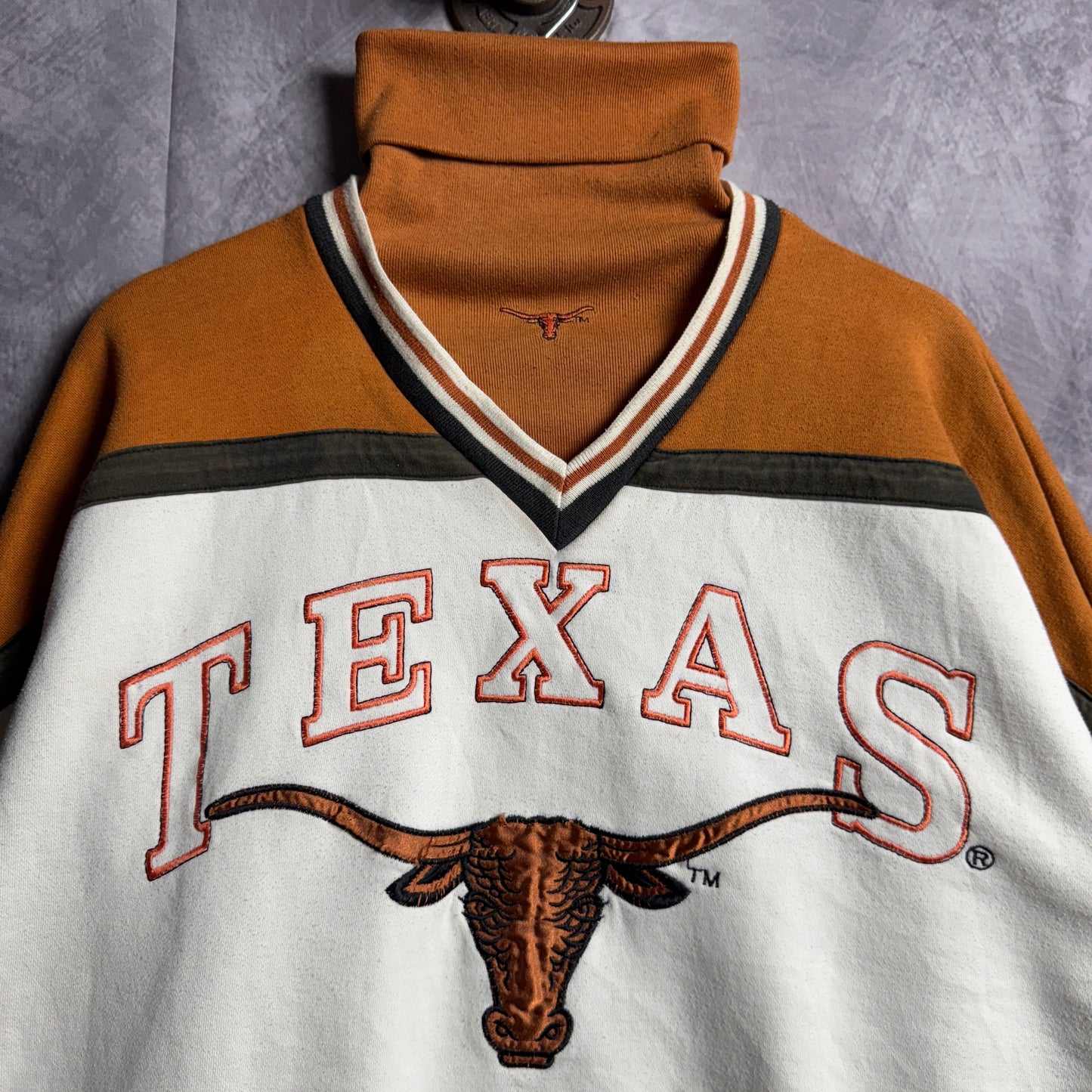 90s Texas Longhorns Turtle Neck Sweatshirt 4476