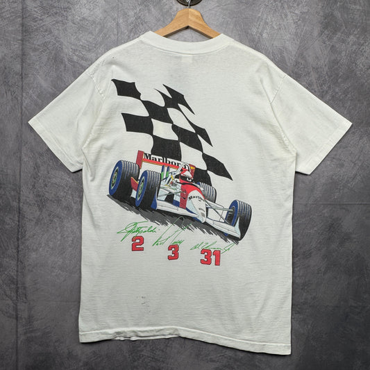90s White Marlboro World Championship Racing Team Shirt 3938