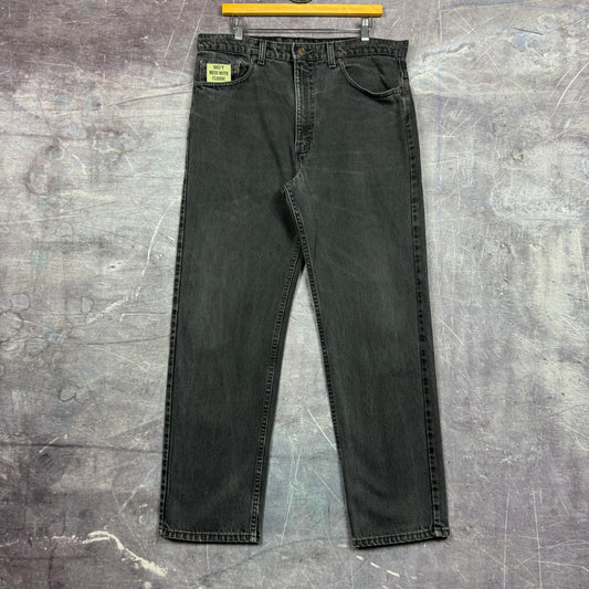 90s Faded Black Levi's 505 Denim Jeans 35X29 0753