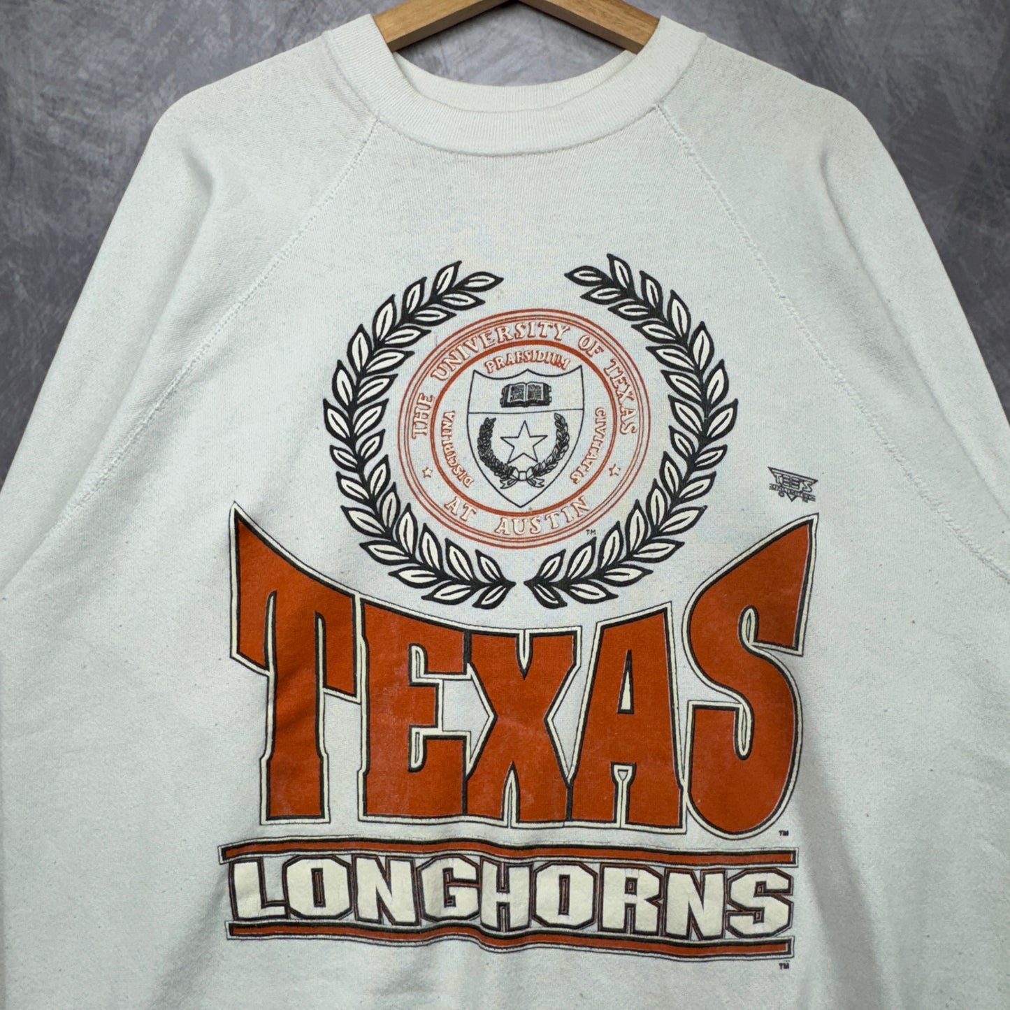 80s White Texas Longhorns Crewneck Sweatshirt 4361
