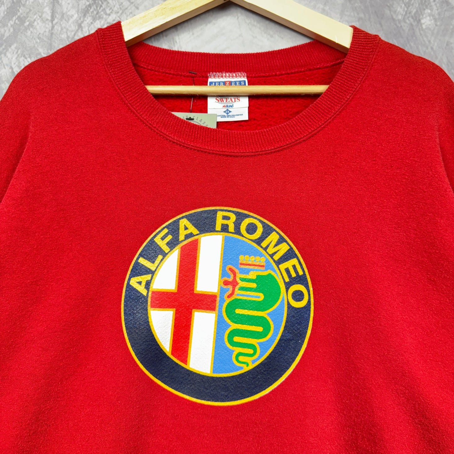 90s Red Alfa Romeo Crewneck Sweatshirt 3998